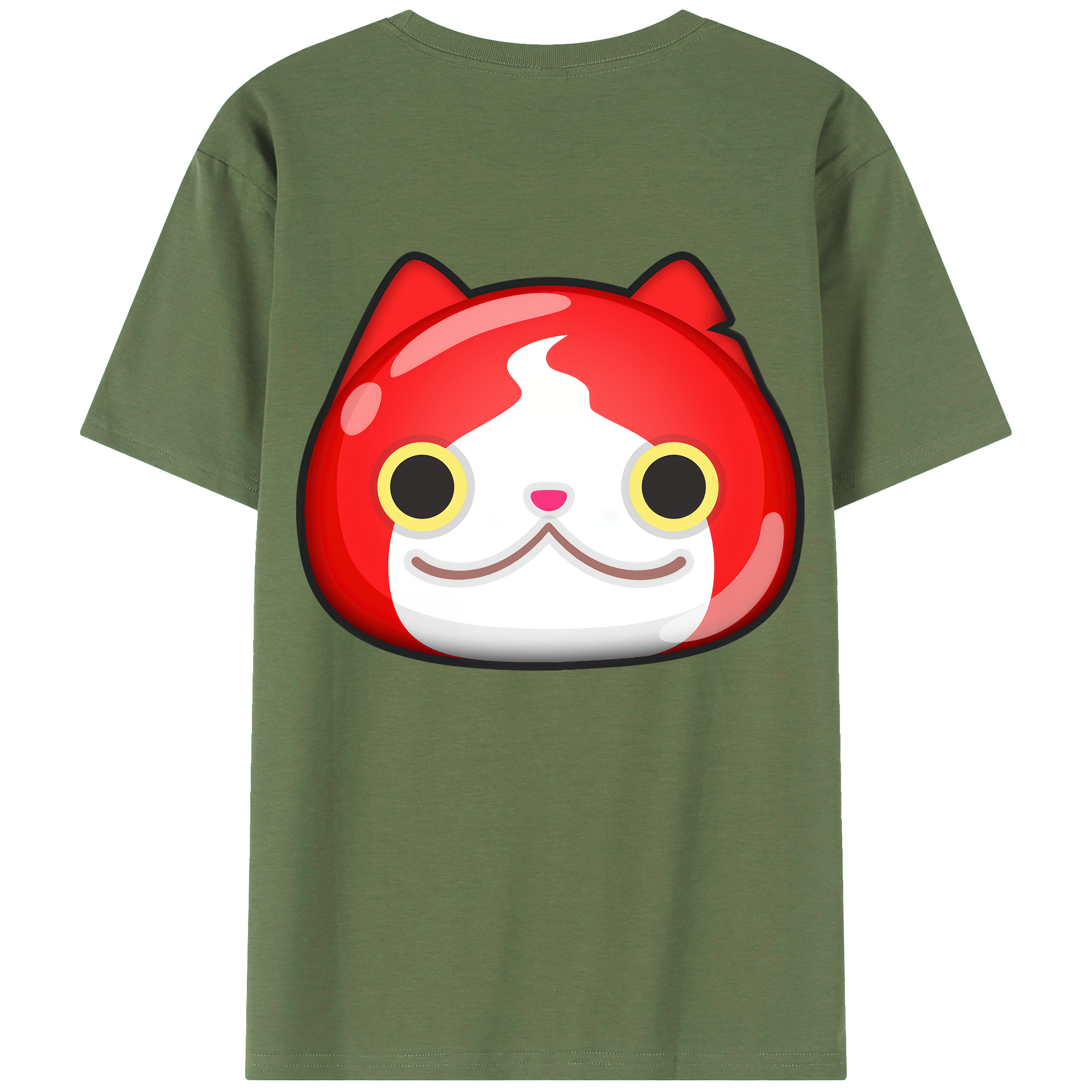 （画像用） 妖怪ウォッチ Yo-kai Watch 綿100％ メンズ半袖Tシャツ（バックプリント） 通気性